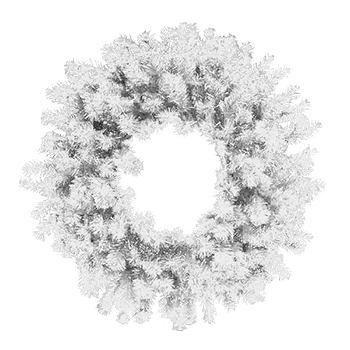 Wreath White Shiny 70cm