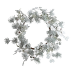 Wreath Flocked Eucalyptus 46cm - Christmas Decorations Brisbane